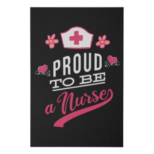 Proud to be a Nurse Faux Canvas Print