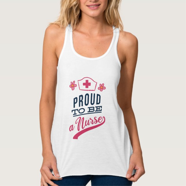 Proud to be a Nurse Tank Top (Front)