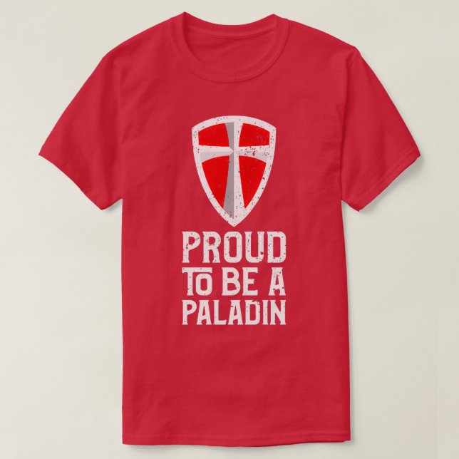 Proud To Be A Paladin Red T-Shirt (Design Front)