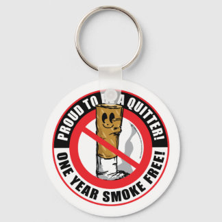 Proud To Be A Quitter 1 Year Keychain