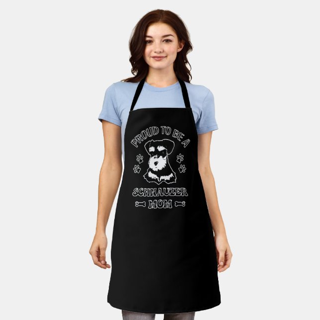 Proud To Be A Schnauzer Mom Apron (Worn)