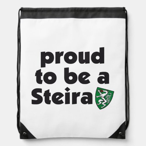 Proud To Be A Steira Steiermark Austria Coat of ar Drawstring Bag