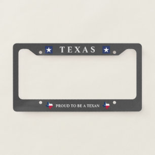 Proud to be a Texan License Plate Frame
