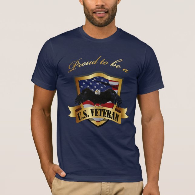 Proud to be a U.S. Veteran T-Shirt (Front)