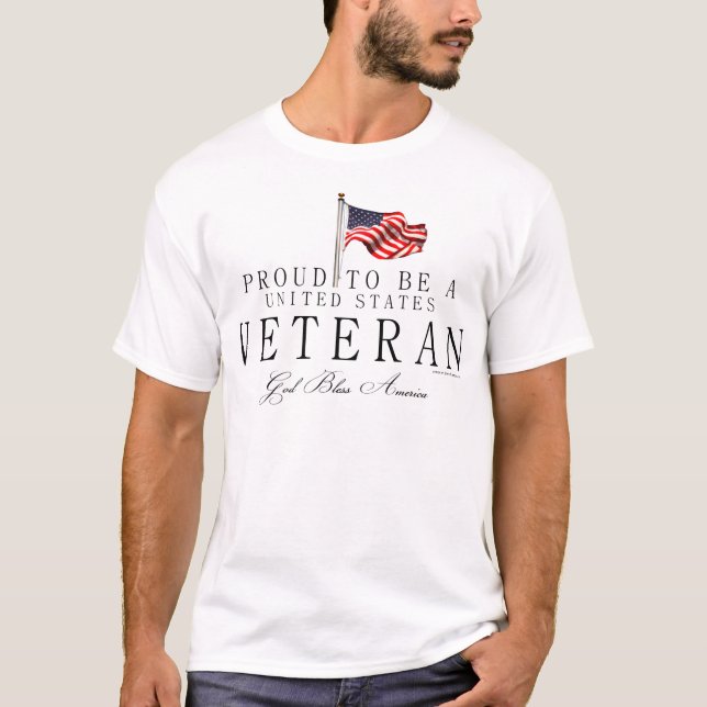 Proud To Be A US Veteran T-Shirt (Front)
