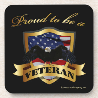 Proud to be a Veteran Beverage Coaster