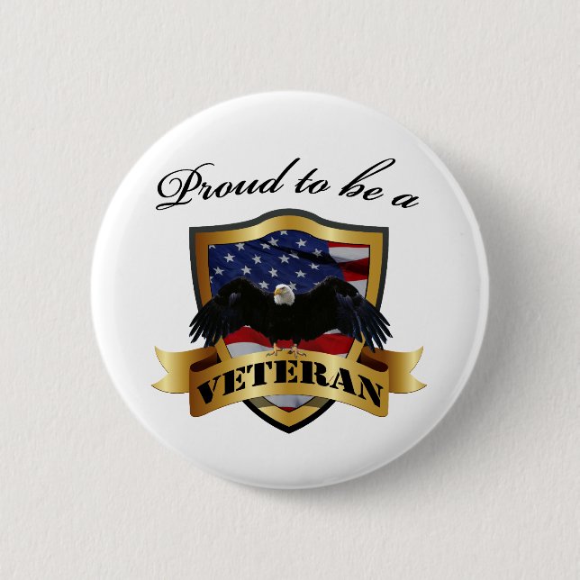 Proud to be a Veteran Button (Front)