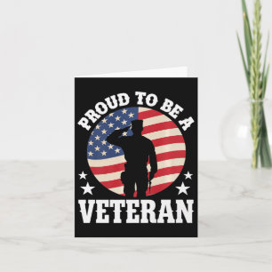 Proud To Be A Veteran Usa Veteran Military Honor S Card
