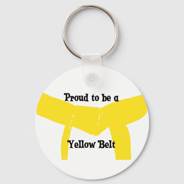 Proud to be a Yellow Belt Keychain (Front)
