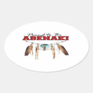 Proud to be Abenaki Oval Sticker