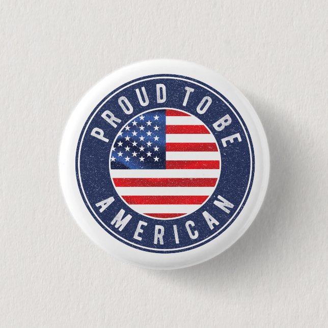 Proud to be american Flag  T-Shirt Trucker Hat Button (Front)