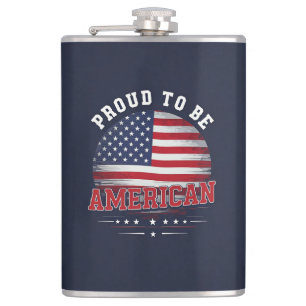 Proud to be American Flask