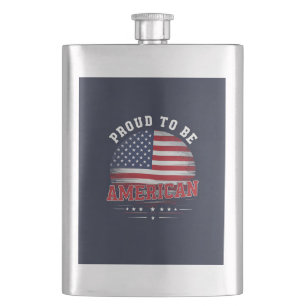 Proud to be American Flask