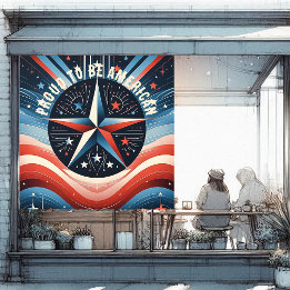 Proud To Be American Independence Day Patriotic Window Cling