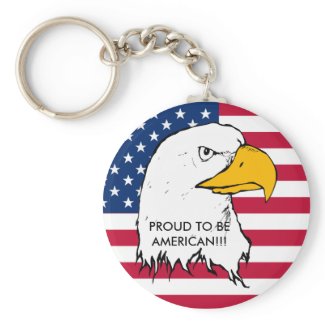 Proud to be American keychain