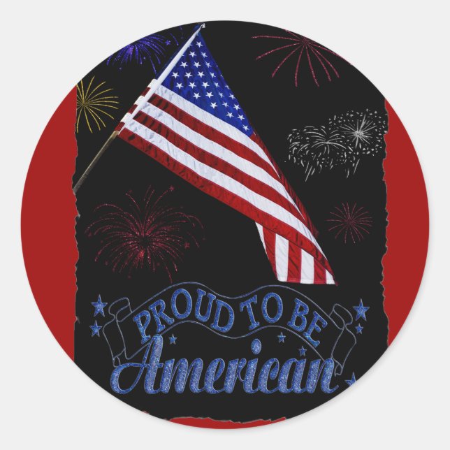proud to be American Patriotic stickers (Front)