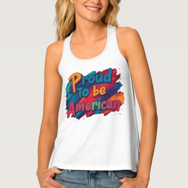 Proud to be American Tank Top (Front)