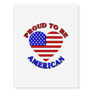 Proud To Be American Temporary Tattoos