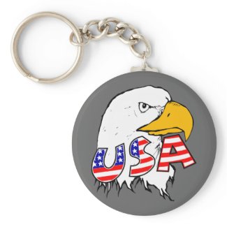 Proud to be American - USA keychain
