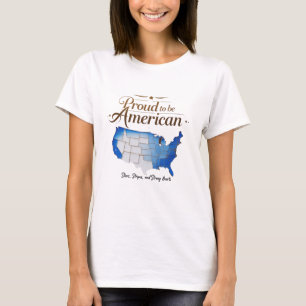 Proud to Be American Women's T-Shirt USA Map
