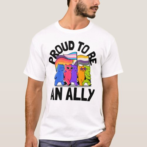 Proud To Be An Ally Bears T_Shirt