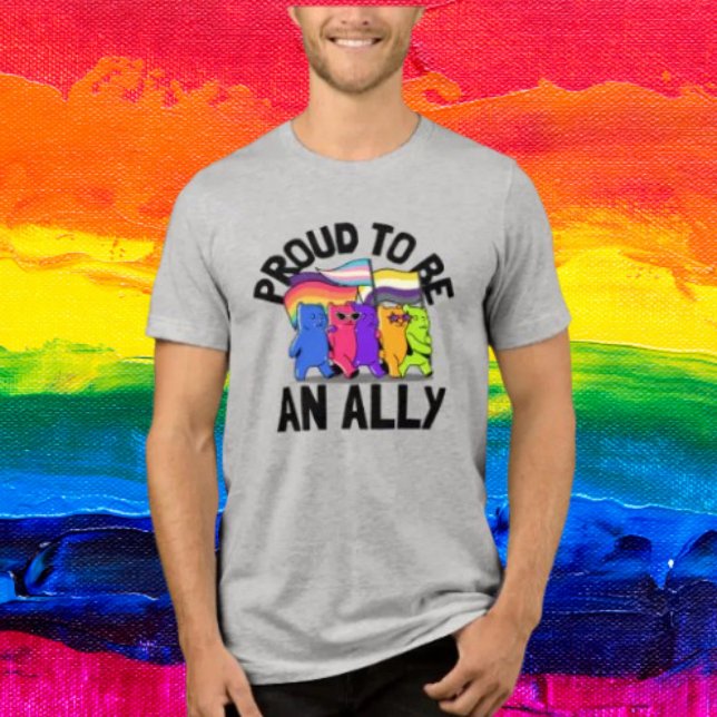 Proud To Be An Ally Bears Tri-Blend Shirt (Creator Uploaded)