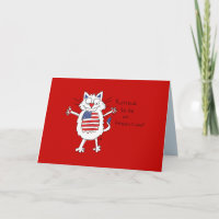 Proud to Be An Ameowrican - Funny 4th of July Card