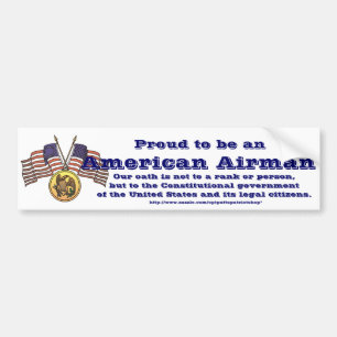 Proud to be an American Airman Bumper Sticker