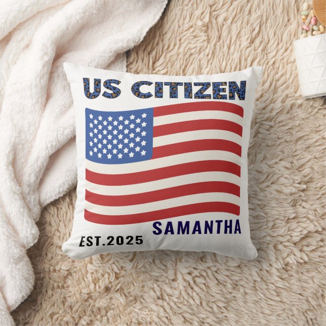 Proud to Be an American – Citizenship Day Throw Pillow (Blanket)