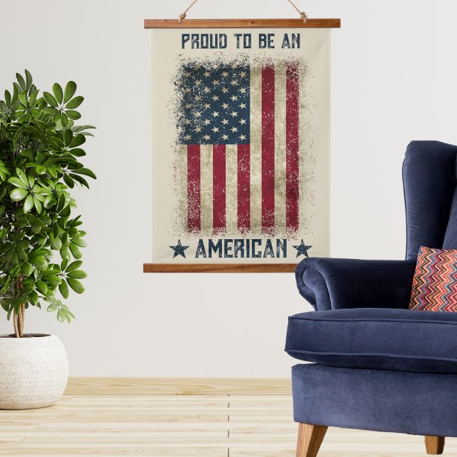 Proud To Be An American Distressed Flag  Hanging Tapestry (Creator Uploaded)