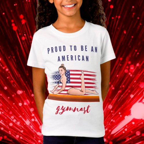 Proud To Be An American Gymnast Version 2 T_Shirt