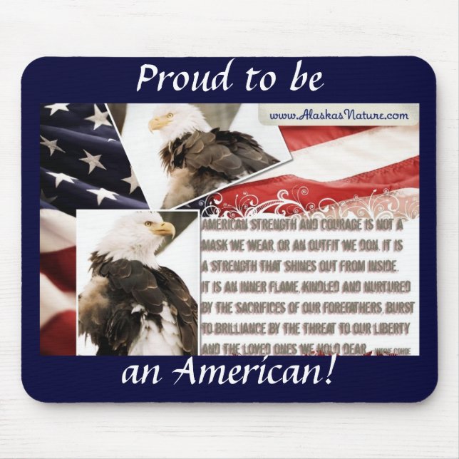Proud to be an American! Mouse Pad (Front)