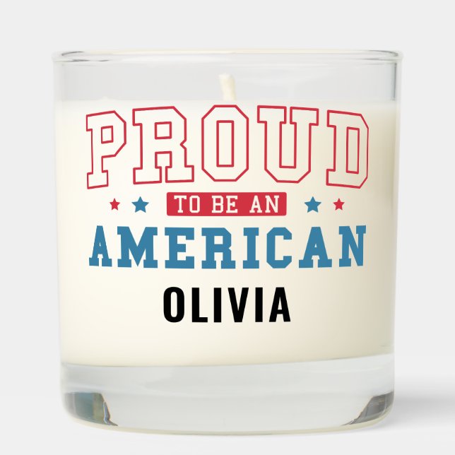Proud to Be an American –Patriotic Citizenship Day Scented Candle (Right)