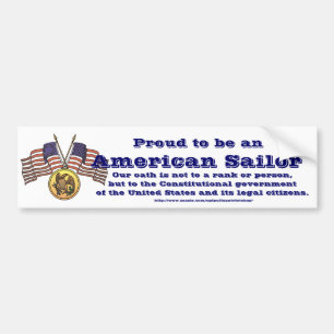 Proud to be an American Sailor Bumper Sticker