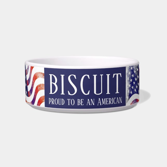 Proud to be an American USA American Flag Bowl (Front)