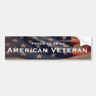 Proud to be an American Veteran Bumper Sticker