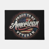 Proud to Be an American Veteran Doormat (Front)