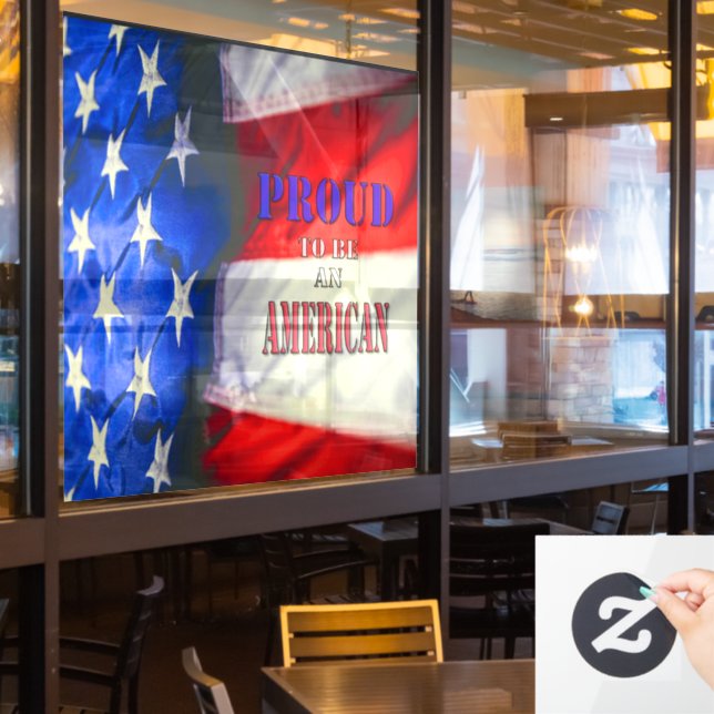 Proud to be an American Window Cling (Restaurant Window)