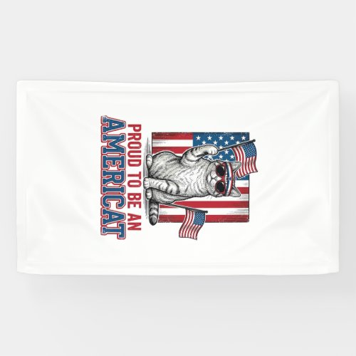 Proud To Be An Americat Patriotic Cat Shirt_1 Banner
