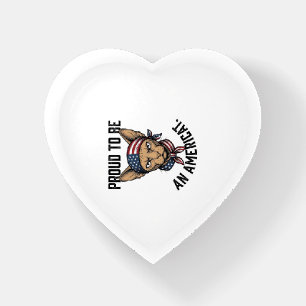 Proud To Be An Americat Patriotic Cat Shirt_1 Paperweight