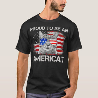 Proud To Be An Americat Vintage American Flag 4th T-Shirt