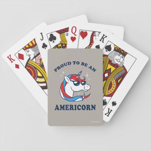 Proud To Be An Americorn Poker Cards