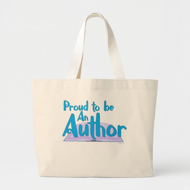 Proud To Be An Author Epic Writing Design Large Tote Bag (Front)