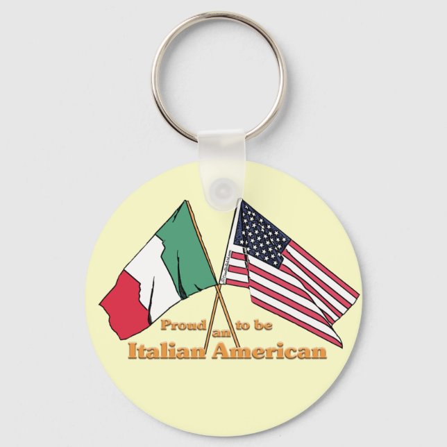 Proud To Be An Italian-American Keychain (Front)