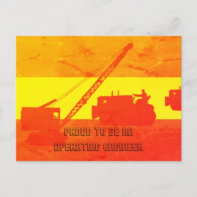 Proud to Be an Operating Engineer Southwest Colors Postcard (Front)