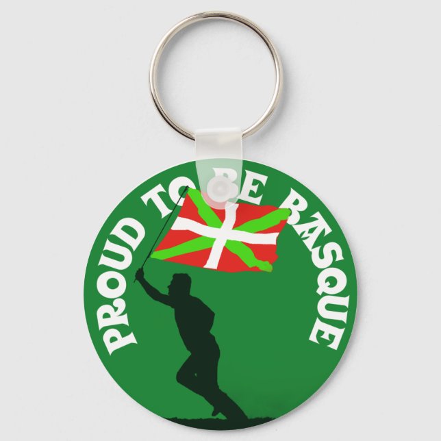 "Proud to be Basque" Keychain (Front)