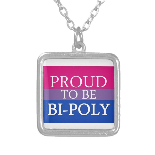 Proud To Be Bi-Poly Silver Plated Necklace (Front)
