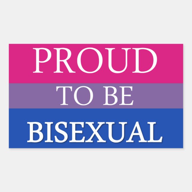Proud To Be Bisexual Rectangular Sticker (Front)