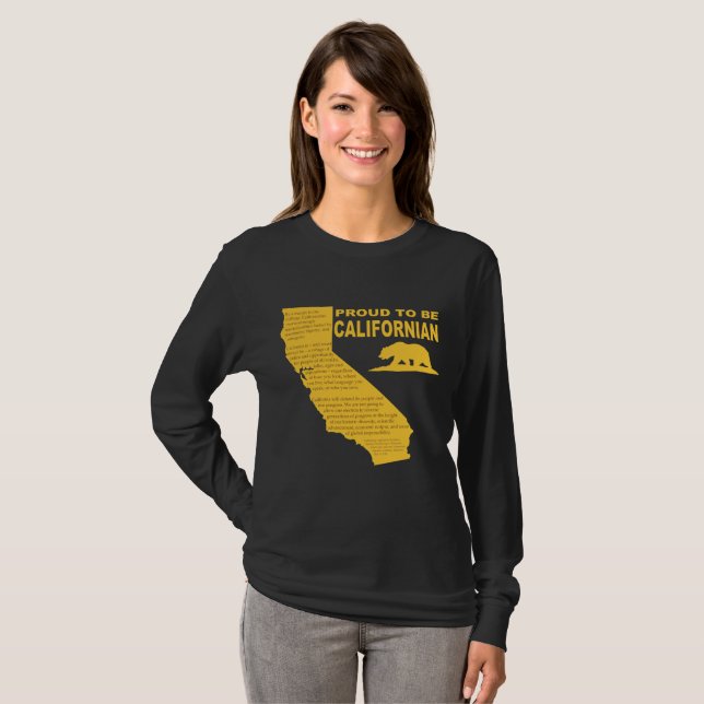 Proud to be Californian LongSleeve DK T-Shirt (Front Full)
