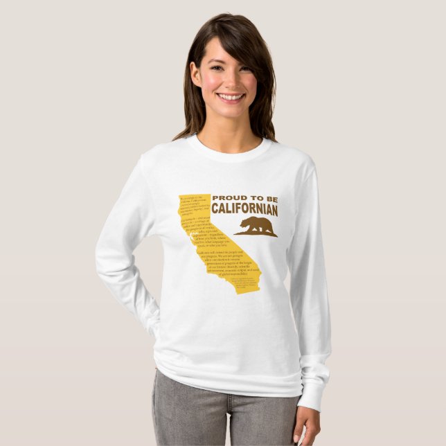 Proud to be Californian LongSleeve LT T-Shirt (Front Full)